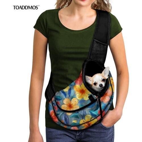 TOADDMOS Hibiscus Design Pet Carrier Backpack Travel Portable Breathable Mesh Pet Dog/Cat Carrier Shoulder Bag Pet Accessories