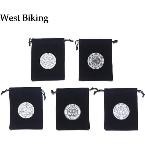 Jewelry Trinket Keepsake Storage Box Velvet Embroidery Gift Bag Mysterious Divination 5 Types Pattern Fortune Telling