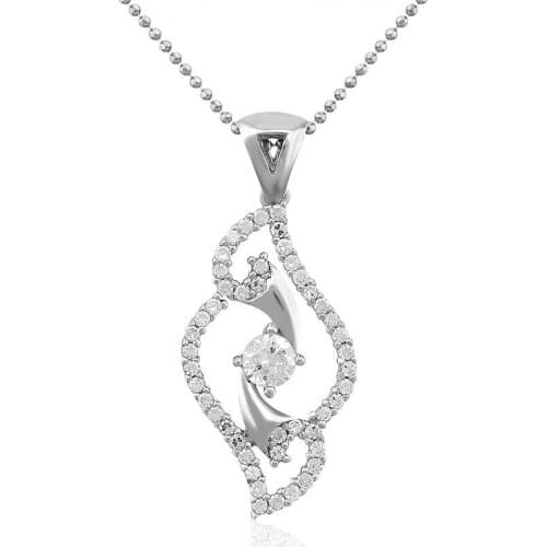 Tevuli 925 Sterling Silver White Cubic Zirconia Women Necklace