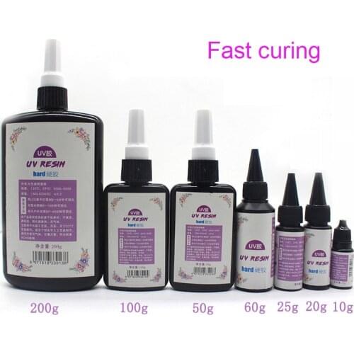 DIY UV Ultraviolet Epoxy Resin Curing Solution Quick-drying Non-toxic Sunlight Activated Hard resina epoxi