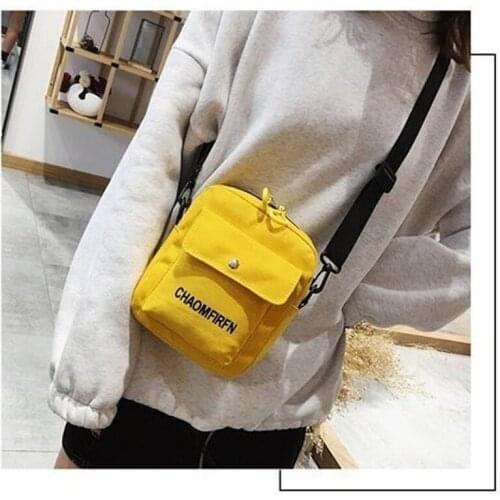 Women Bag Shoulder Chest bag Printed Cute Wallet Multifunction Mobile Phone Canvas Small Coin Purse Crossbag