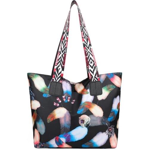 Spring/summer 2021 Oxford Womens High capacity Tote Bag bright and colorful shouderbag Nylon Waterproof