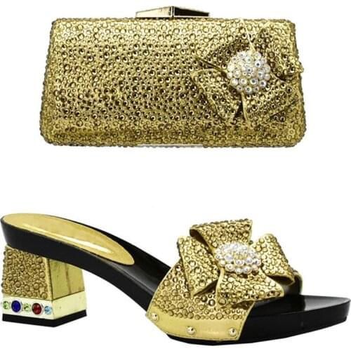 Latest African Shoes and Matching Bags Italian Matching Shoes and Bag Sets In Heels Nigerian Women Wedding Shoes and Bag Sets
