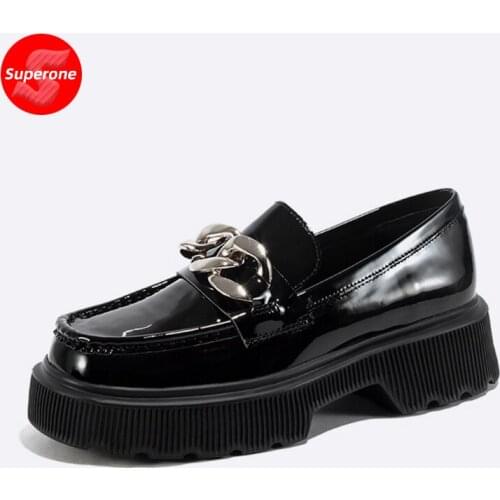 Superone Women Flats Shoes Real Leather Casual Daily Shoe Woman New Fashion Platform Spring Office Lady Footwear Size 34-39