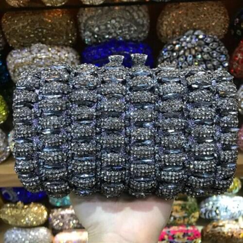 Soiree pochette bags rhinestones women evening bags Luxury crystal bags studded diamond party evening mini clutch purse red/gold