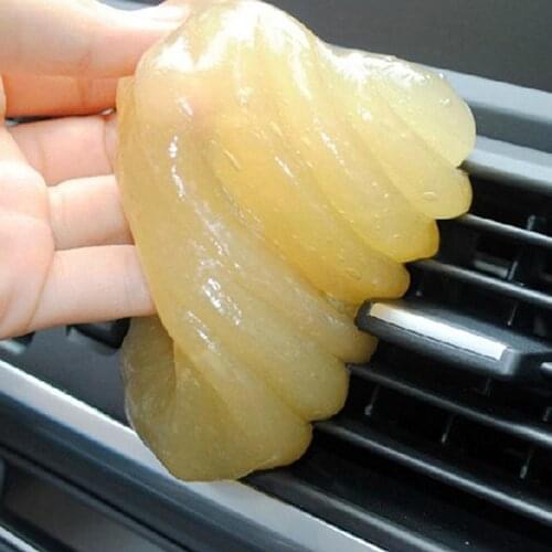 1Pc Car Keyboard Cleaner Glue Gel Interior Panel Air Vent Outlet Dashboard Dust Cleaning Tool Microfiber Equipment Gadget