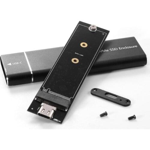 10Gbps USB 3.1 Gen2 to M.2 NVME NGFF PCIe SSD Enclosure NVME M-Key to Type C Solid State Drive Adapter Case For NVMe m2 SSD