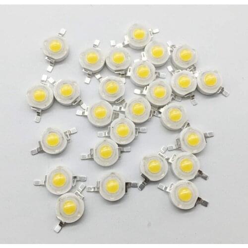 100Pcs LED Beads Natural White LED Light 1W High Power Lamp Chip 4000K LED Chip