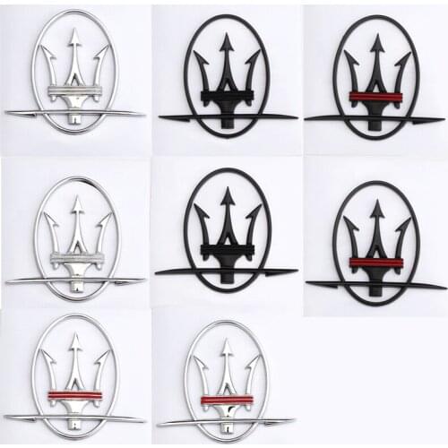 2pcs Car ABS Decals Sticker For Maserati Granturismo Quattroporte GTS Ghibli Levante GT Logo Car Emblem Badge Styling Stickers