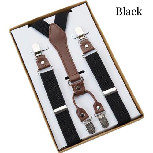 4 Clip Mens Suspenders Men Braces Supports tirantes For Women Elastic Adjustable Pants Straps Clothing