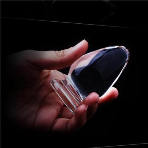 8*4cm Glass Anal Plug Adult Male Female Masturbation Crystal Anal Dildo Sex Products Butt Plug Sex Toys for Women Men Anal Wand
