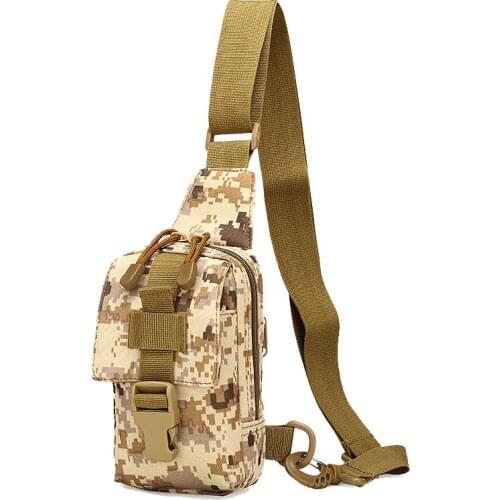 Aosbos New Outdoor Camouflage Small Chest Pack Shoulder Sport Bags Military Tactical Messenger Chest Bag for Camping Travel Bag