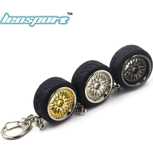 LEOSPORT-RIM wheel keychain Car wheel Nos Turbo keychain key ring metal 007
