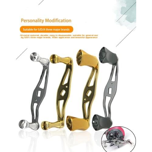 DEUKIO Fishing Reel Handle New All Metal Double Grip Rocker S/D/A Brand Universal Drip Wheel Drum Modification Accessories Pesca