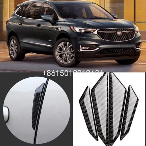 For Buick series Car Side Door Edge Guard Bumper Trim Protector 4pcs PVC carbon fiber Stickers