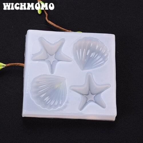 New 1PCS Shellfish Stars Charms Pendant Craft DIY UV Resin Liquid Silicone Molds for Earring Necklace Decorations Making Jewelry