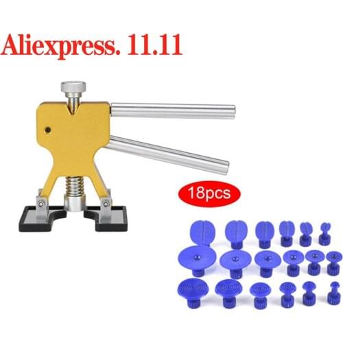 Car Dent Repair Tool,Body Damage Fix Tool,Sheet Metal Puller Dent Dent Hand Repair Removal Tool Kit,Universal with Mats