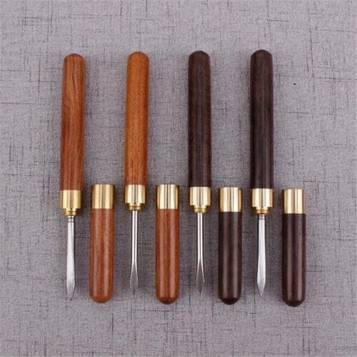Sandalwood Tea Knife Needle Pick With Wood Handle Puer Tea Tools Cone Needle Breaking Prying Tea Brick Professional Tool
