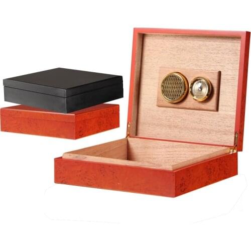 Cedar Wood Cigar Travel Humidor Box Portable Cigar Case W/ Humidifier Hygrometer Cigar Humidor Sigaren Box For Cigars