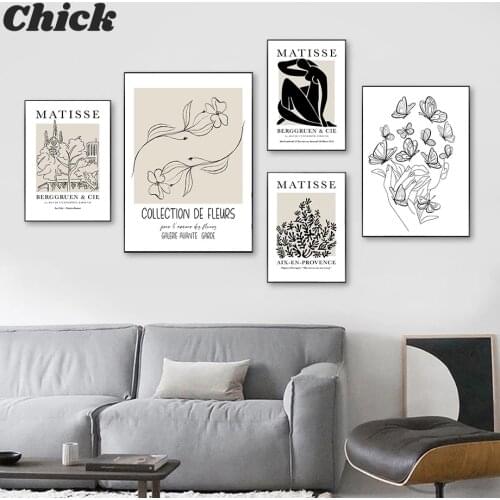 Matisse Abstract Line Drawing Geometric Nordic Posters And Prints Wall Art Canvas Painting Wall Pictures For Living Room Decor
