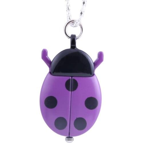 Purple wave point beetle fashion quartz pocket watch accessories clock fashion men and women gift belt necklace