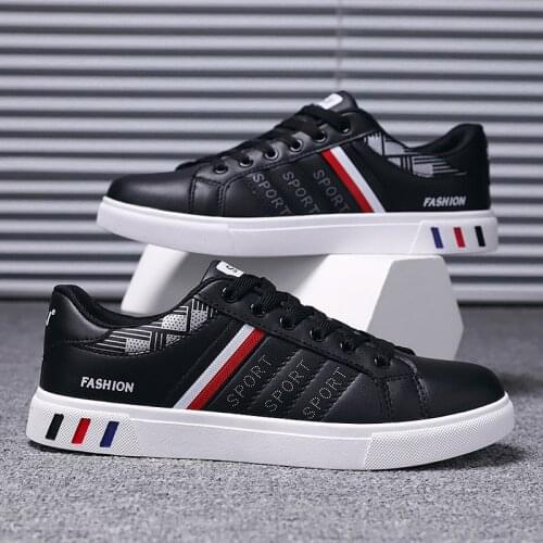 Low Top Men Skateboarding Shoes Comfortable Striped Sneakers Outdoor Leisure Walking Footwear High Quality Non-Slip Street Shoes