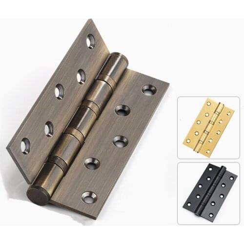 Stainless Steel 5 Inch Flush with Screws Hinge Household Cabinet Door Connector Bookcase Silent Hinges Hardware Accessories