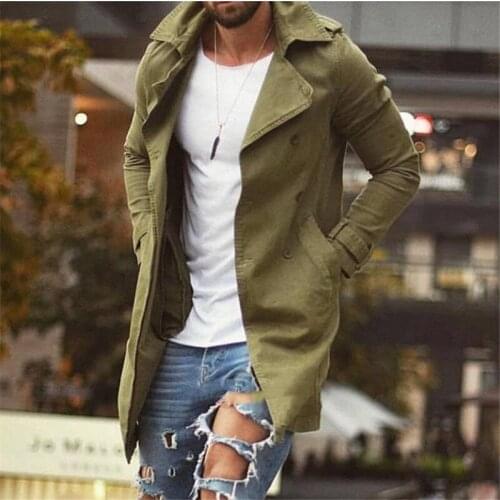 Autumn Man Jackets 2021 Vintage Casual Long Jacket Winter Long Sleeve Coat Streetwear Plus Size Harajuku Mens