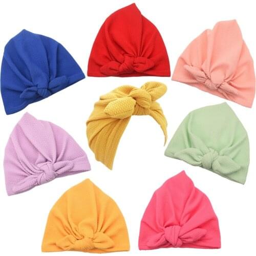 27PCS Cute Bunny Ears Caps Baby girl Beanies Fashion Headwrap Elastic Hair Accessories Headwear