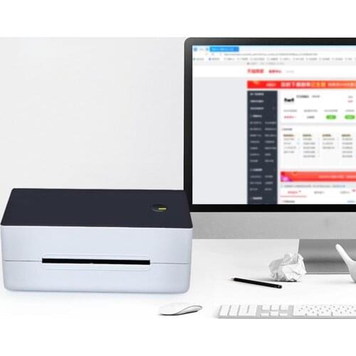 Direct Thermal Shipping Label Printer 203dpi for Shipping Warehouse ID Mailing Label Maker EU Plug