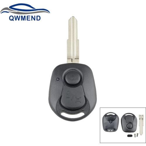 BHKEY For Ssangyong Key Shell 2 Buttons Car Remote Key Shell for Ssangyong Actyon Kyron Rexton 2005- Smart Car Key Fob Case
