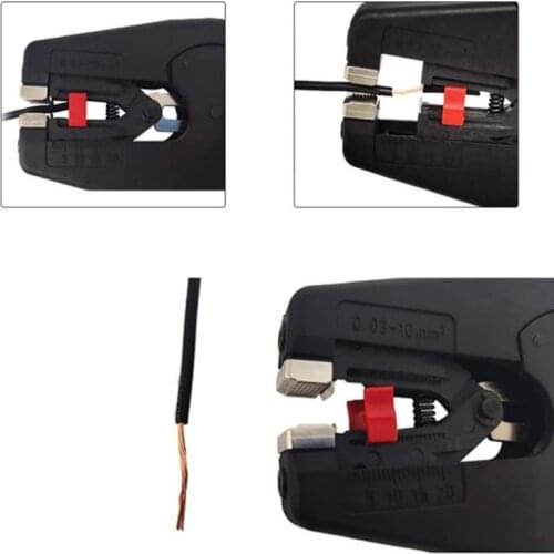 M6CF Self-Adjusting Insulation Wire Stripper Range 0.03-10mm²/0.2-6mm Cutter Cable Scissors Precision Multitool Hand Tools