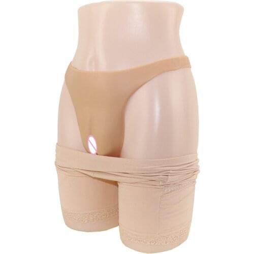 Silicone Gaff Panty Realistic Fake Vagina Camel toe T-back Underwear Unisex Dress Crossdresser Drag Queen Male Cosplay