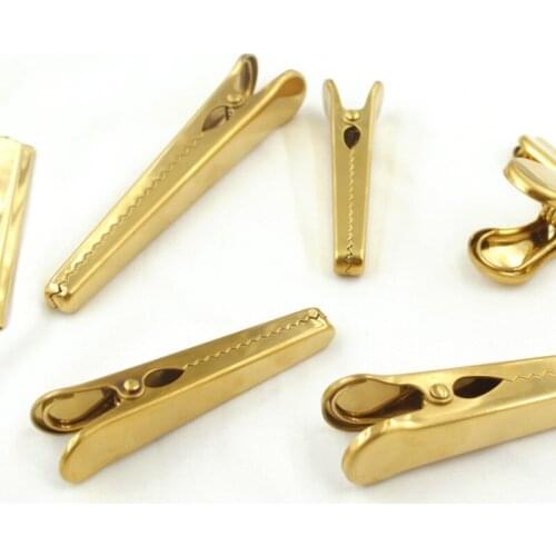Nordic brief binder clips storage metal sealing clip gold color clamp