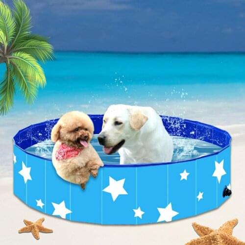 Foldable Dog Swimming Pool Pet Pool Pet Bath Swimming Tub Pet Bathtub Portable PVC Pet Swimming Pool Bathing Pool ForDog Cat Kid