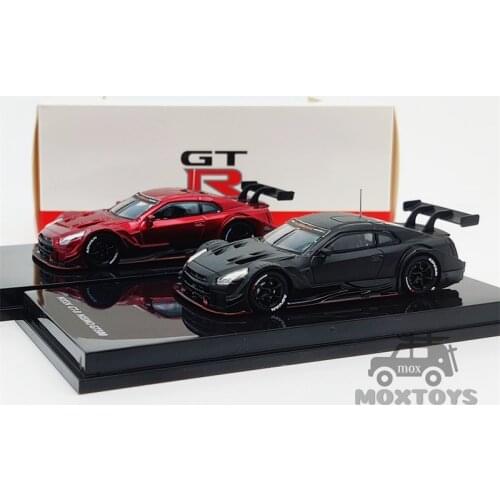 SPEED GT 1:64 Nissan GT-R Nismo GT500 Metallic Red/Matte Black Diecast Model Car