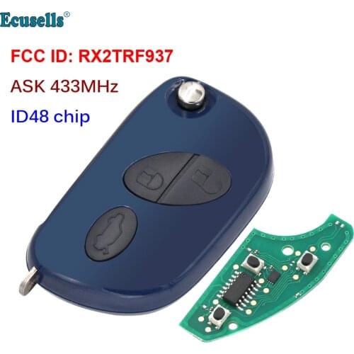 3 Buttons Smart Remote Key Keyless Fob ASK 433MHz ID48 Chip for Maserati GranTurismo Quattroporte GranCabio FCC ID: RX2TRF937