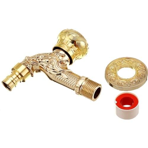 Zinc Alloy Washing Machine Faucet Mop Pool Sink Tap Wall Mounted Single Handle Extra Long Faucet Garden Bathroom Basin Faucet