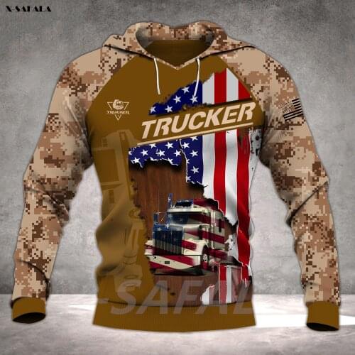 TRUCKER PATRIOT Jobs Collection 3D Printed Hoodie Man Female Zipper Pullover Sweatshirt Hooded Jersey Streetwear Tracksuits