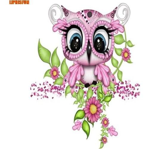 LIPHISFUN Handmade Cross Stitch Embroidery Diamond Painting Full Drill Home Decor Square/round Cartoon Owl