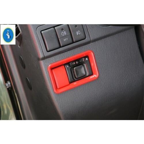 Yimaautotrims Colorfully For Suzuki Jimny 2012 - 2017 ABS Rearview Mirror Adjustment Switch Button Decoration Cover Trim 2 Pcs