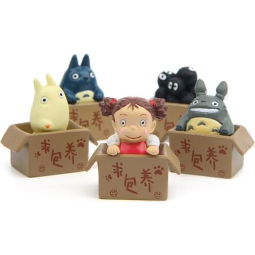 1pc Cartoon Animals Cute Duck Totoros Hippo Mei Cute Models Mini Action Figures Home Decoration Dolls for Kids Birthday Toys