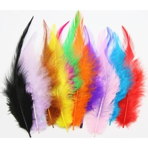 100Pcs/Lot Beautiful Natural Pheasant Feathers for Crafts 4-6" 10-15CM Diy Jewelry Solid Small Colored Feather Needlework Plumas