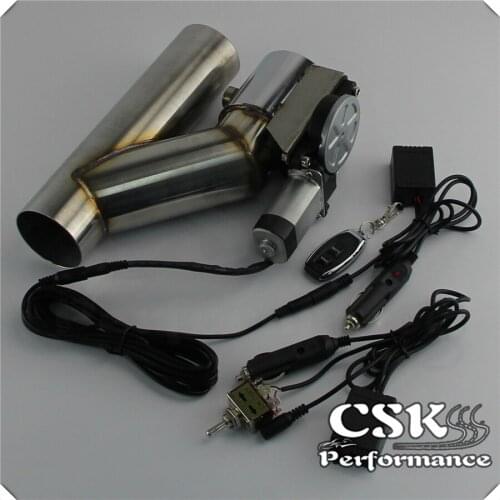 2.5" 63mm Electric Exhaust Catback Downpipe Cutoff Cut out Valve System Kit w/ Remote Wireless Controller / Switch Control