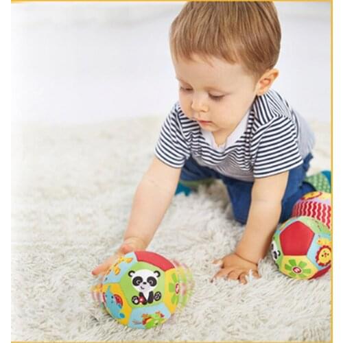 2020 Baby Toys For Children Animal Ball Soft Plush Mobile Toy With Sound Baby Rattle Infant Body Building Ball Toy For Baby Gift