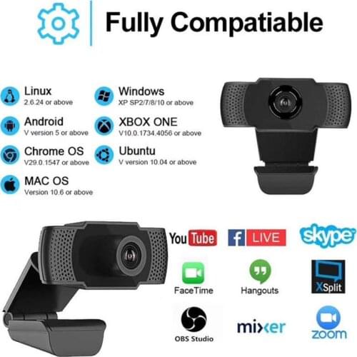 480P/720P/1080P Webcam HD webcam built-in microphone USB2.0 computer camera for Computer PC Laptop Video Conferencing Free ship