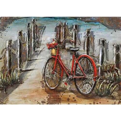 Bicycle Water Scenery Diy Diamond Embroidery 5D,Diamond Painting,Cross Stitch Kits Creative Mosaic Kits,Home Decor Accessories