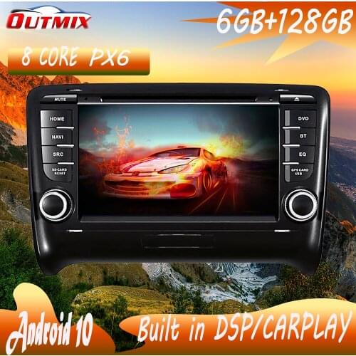 Android 10.0 Car DVD Multimedia Player GPS Radio Player head unit For Audi TT MK2 8J 2006- 2012 GPS Navigation headunit