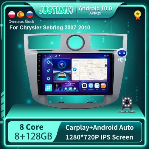 128G Newest Android 10 Car Radio Video Player For Jeep Chrysler Sebring 2008 Navi Auto Buletooth GPS Stereo Carplay No 2 din DVD