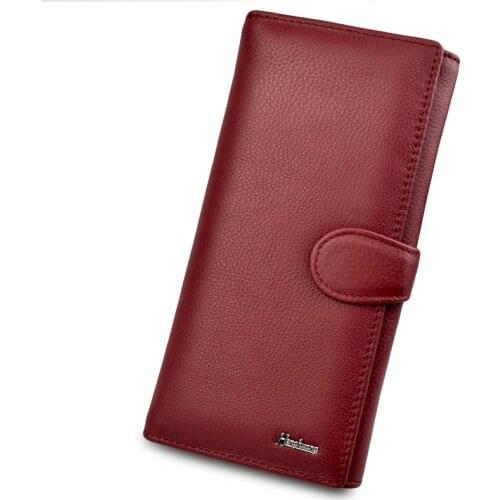 Brand 2020 Genuine Leather Women Wallets Fashion Long Hasp Zipper Wallet Ladies Clutch Bag Purse Female Luxury Purses